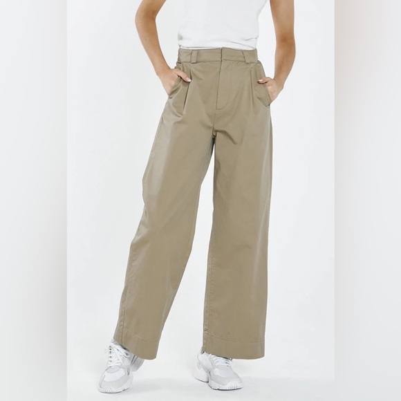 Thrills artist pleated pants in sand NWT 10 - Picture 3 of 5